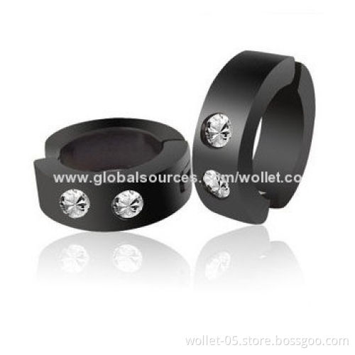 Fashionable IPB Plated 316L Stainless Steel Hoop Earrings, Best Jewelry of Individuality Symbols
